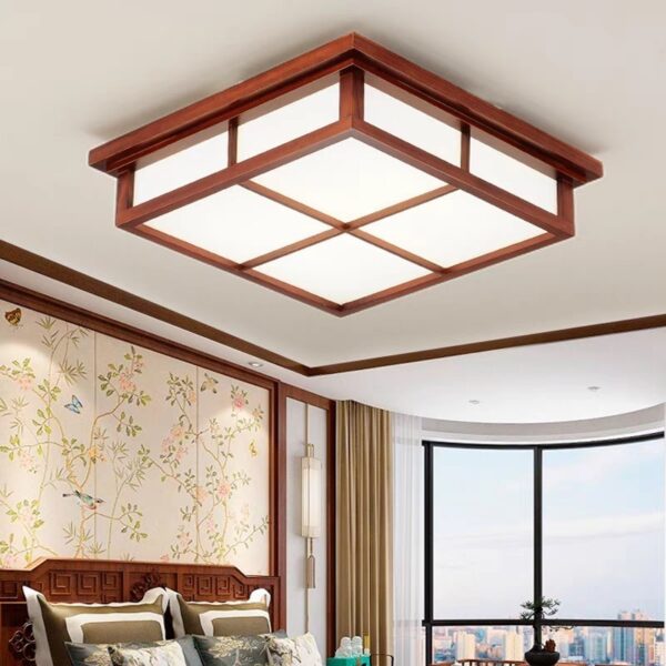 Đèn ốp trần gỗ trang trí phòng thờ MAG-10V