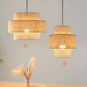 Đèn Thả Đơn Mây Đan Mắt Cáo DAV-16