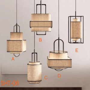 Đèn Thả Chao Vải Phong Cách Trung Hoa Trang Trí Nhà Hàng SHT-08