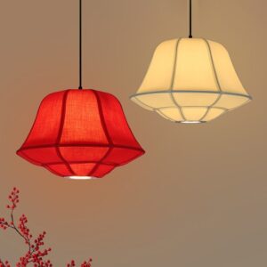 Đèn Thả Chao Vải Khung Sắt Vintage ATV-52