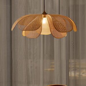 Đèn Thả Chao Vải Hình Cánh Hoa Vintage ATV-62