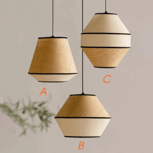 Đèn Thả Chao Vải Vintage Trang Trí Bàn Ăn ATV-42