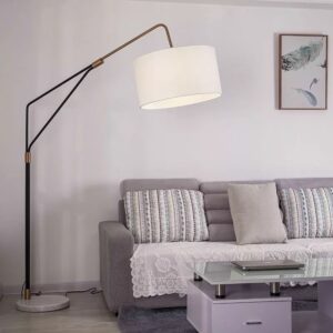 Đèn cây chao vải cần cong hiện đại ĐB-6162