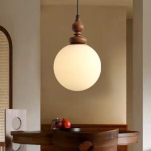 Đèn gỗ tiện thả trần trang trí quán cafe DTT-14
