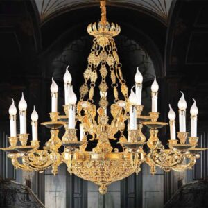 Đèn Chùm Hợp Kim Mạ Vàng CNQT138-21