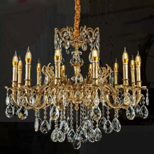 Đèn chùm đồng nguyên chất cổ điển CNQT397