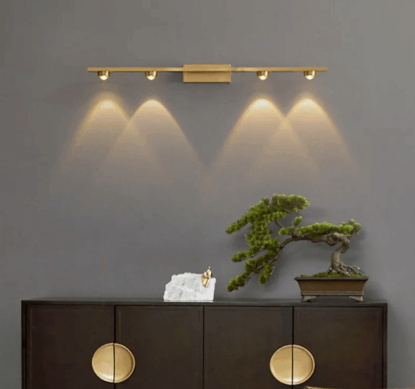 Đèn rọi tranh/rọi gương xi vàng đồng LED 3 màu GT-413-25