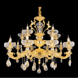 Đèn Chùm Pha Lê Xi Vàng CNQT185-24