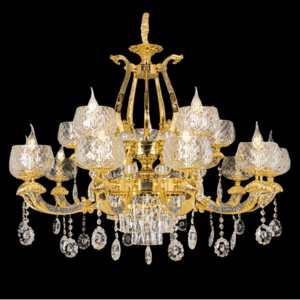 Đèn Chùm Pha Lê Xi Vàng CNQT334