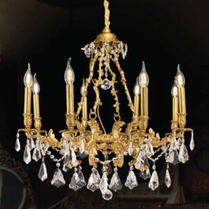 Đèn chùm pha lê đồng nguyên chất PHEDRA04