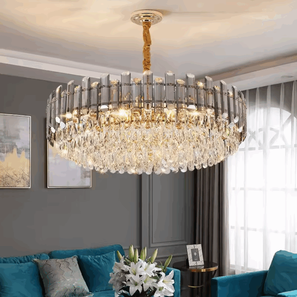 Đèn chùm pha lê cao cấp decor  phòng khách, nhà hàng, khách sạn TH-8193-94
