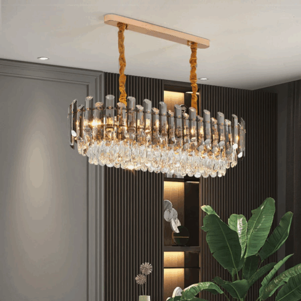 Đèn chùm pha lê cao cấp decor nhà hàng, khách sạn TH-8195