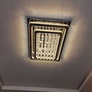 Đèn mâm pha lê hình chữ nhật sang trọng OTPL.40403