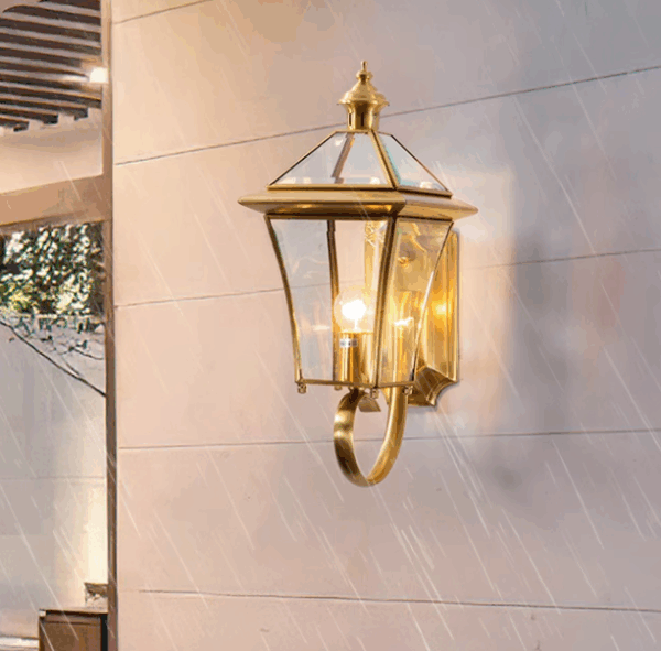 Đèn tường xi đồng ngoại thất tân cổ điển B6024
