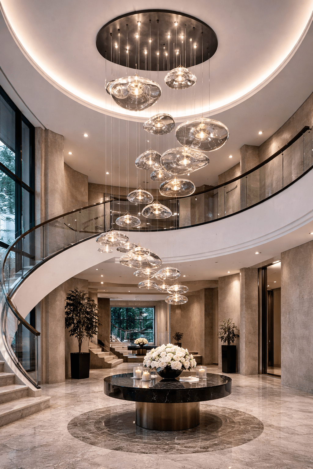 Đèn Chùm Thiết Kế Thủy Tinh Hiện Đại THD.71