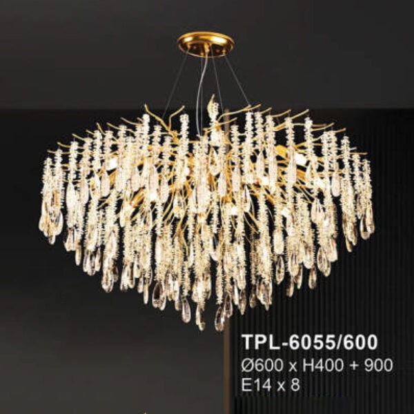 Đèn thả chùm pha lê cao cấp TPL- 6055/600