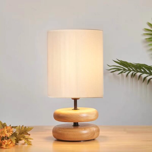 Đèn bàn gỗ nguyên khối wabi sabi hiện đại BVG-05