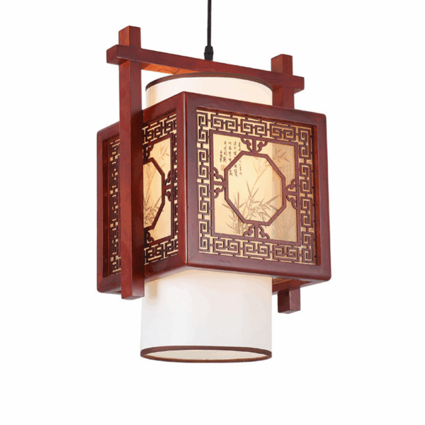 Đèn lồng gỗ trang trí phòng thờ, nhà hàng ODG13