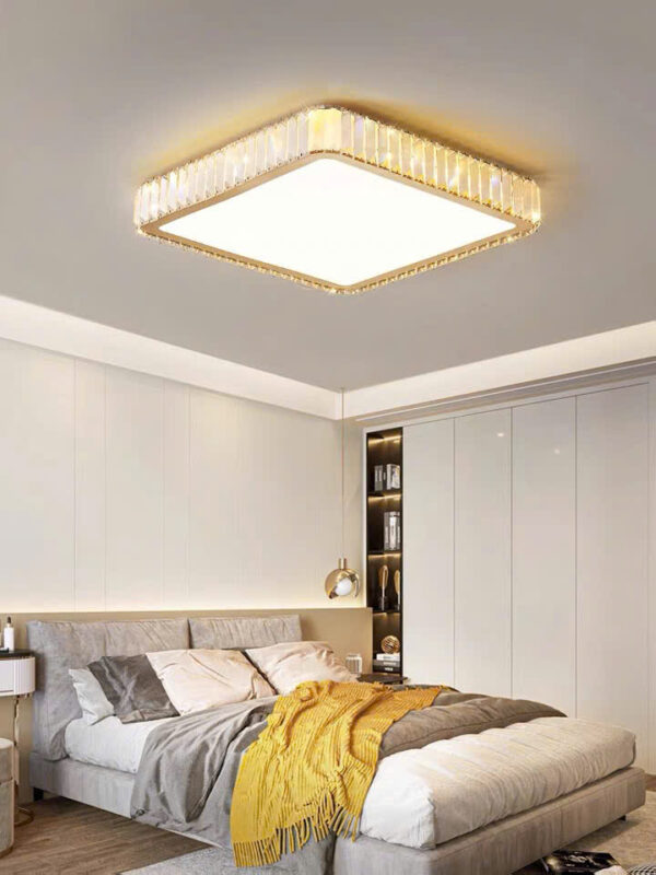 Đèn ốp trần pha lê cao cấp trang trí phòng khách OT16VUONG