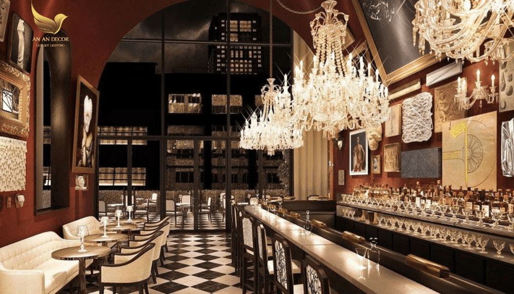 Chi phí đầu tư đèn chùm pha lê cho bar là bao nhiêu?