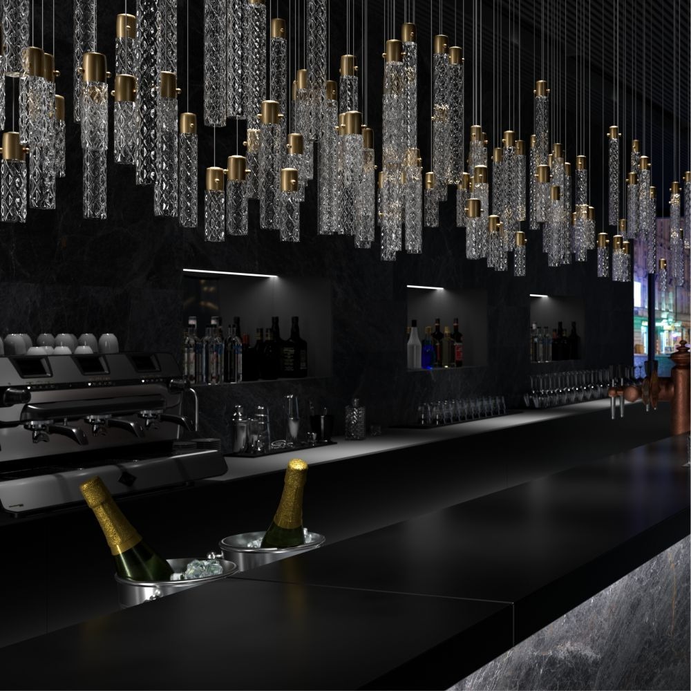 Chi phí đầu tư đèn chùm pha lê cho bar là bao nhiêu?