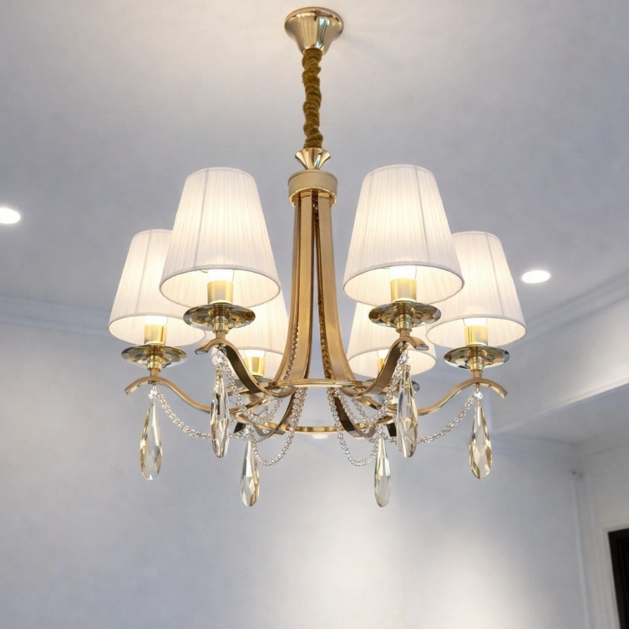 Đèn chùm cổ điển Chao vải