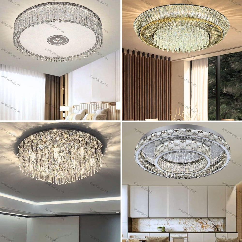 đèn ốp trần pha lê cao cấp
