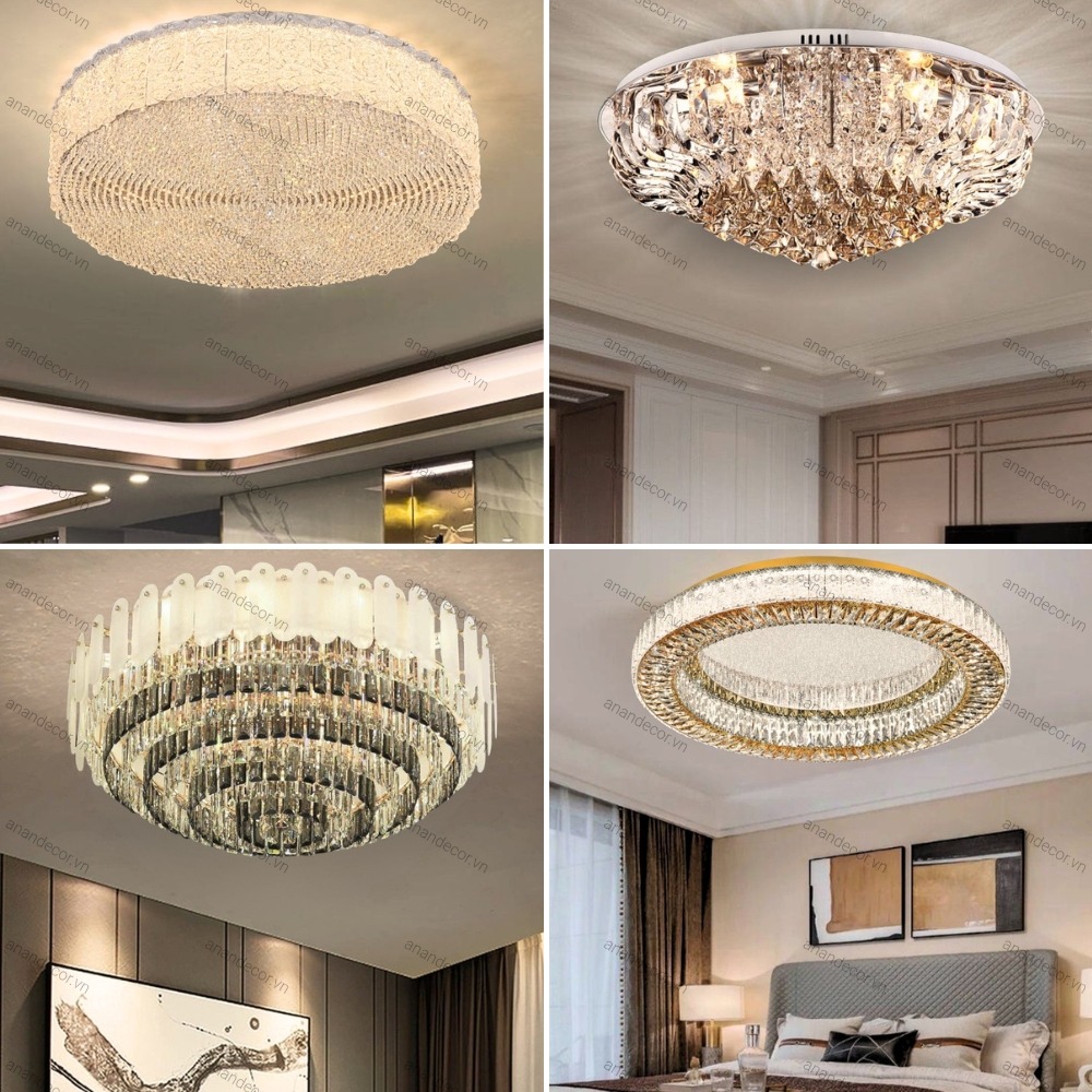 đèn ốp trần pha lê cao cấp