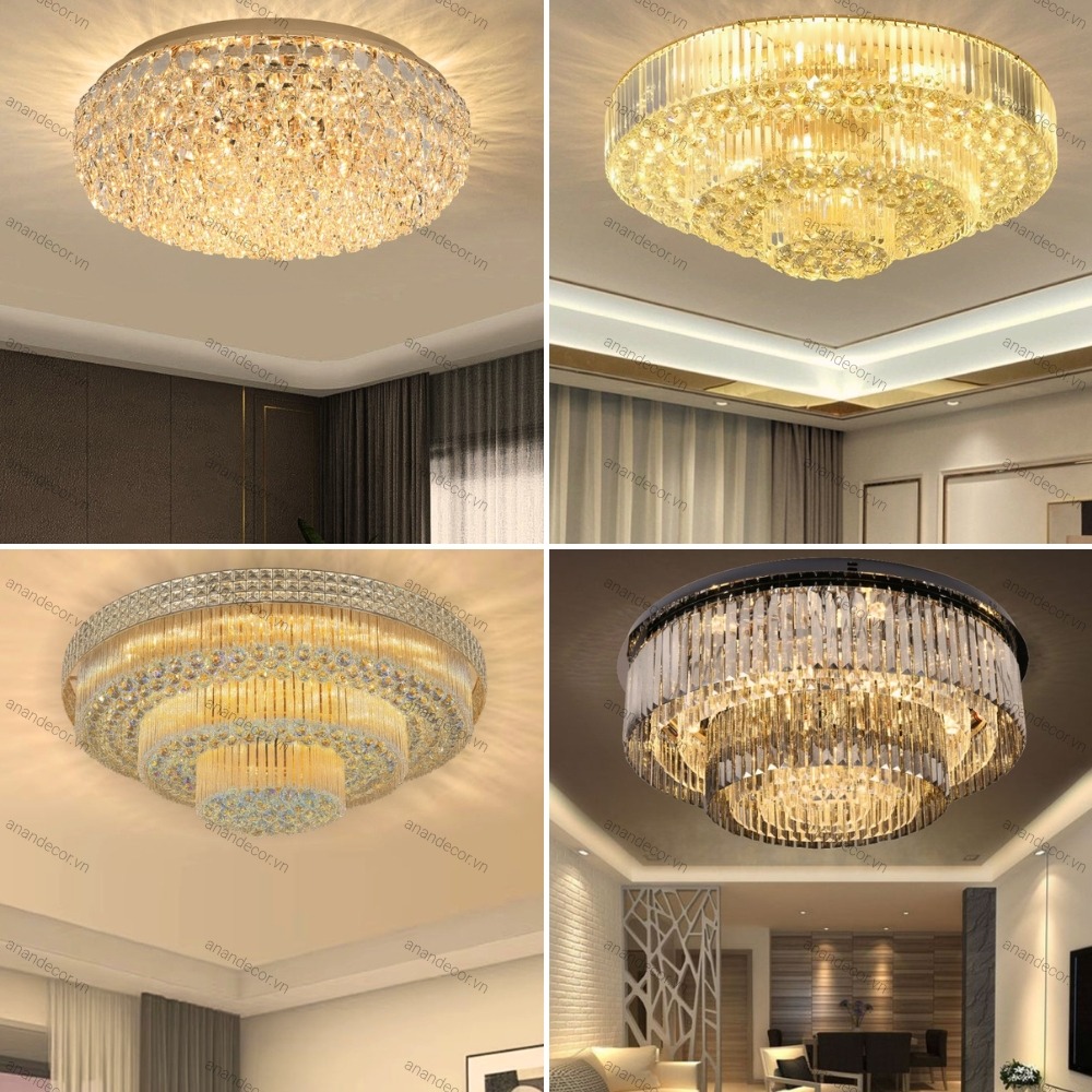 đèn ốp trần pha lê cao cấp