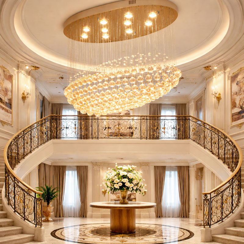 Đèn thả pha lê hạt thiết kế hiện đại HPL-02 - Ảnh 4