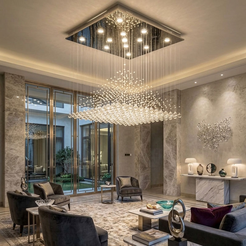 Đèn thả pha lê hạt thiết kế hiện đại HPL-05 - Ảnh 2