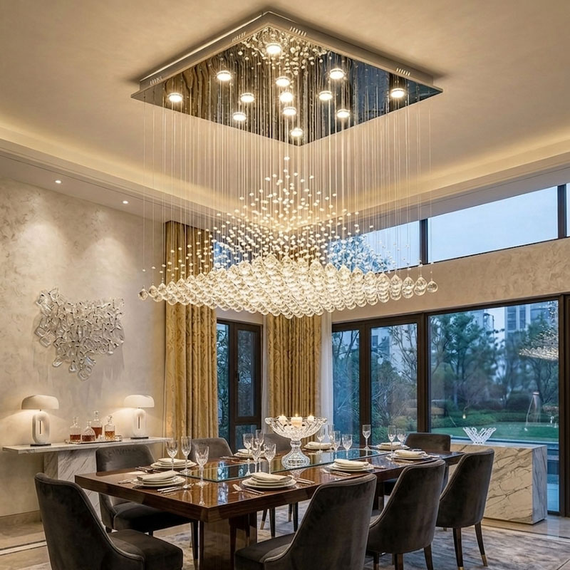 Đèn thả pha lê hạt thiết kế hiện đại HPL-05