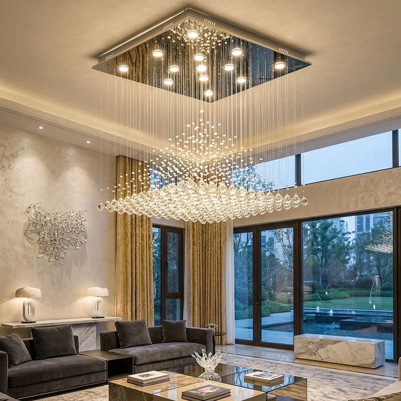 Đèn thả pha lê hạt thiết kế hiện đại HPL-05