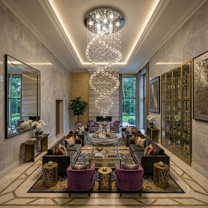 Đèn thả pha lê hạt thiết kế hiện đại HPL-10 - Ảnh 4