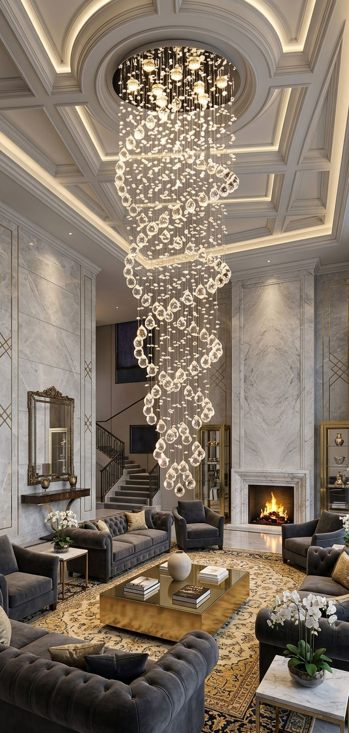 Đèn thả pha lê hạt thiết kế hiện đại HPL-10 - Ảnh 2