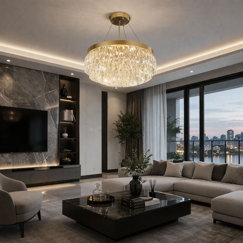 Đèn chùm thả pha lê cao cấp TPL8882 - Ảnh 2