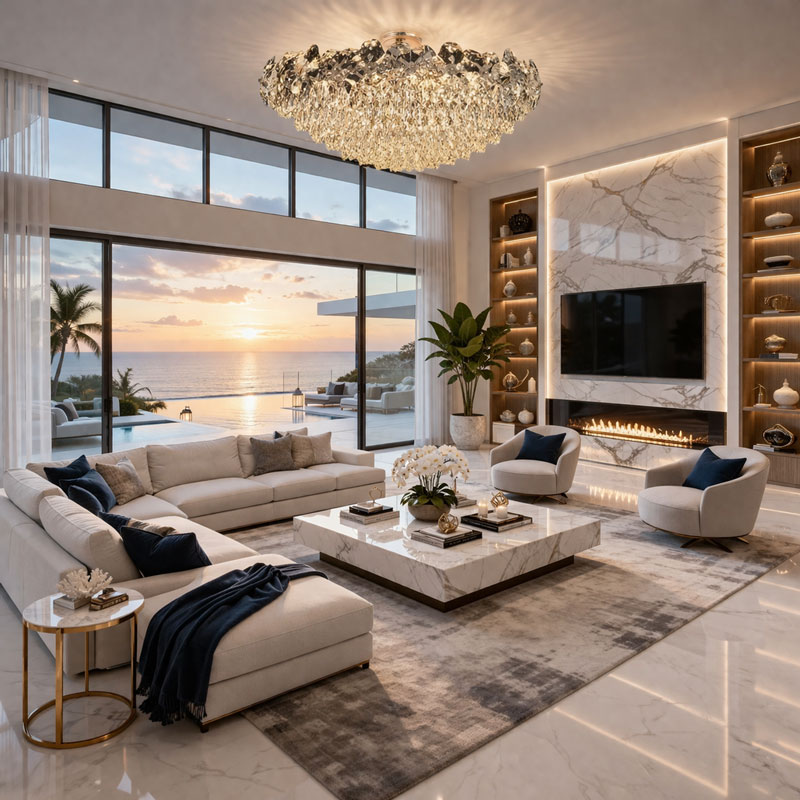 Đèn chùm thả pha lê cao cấp TPL9817T800