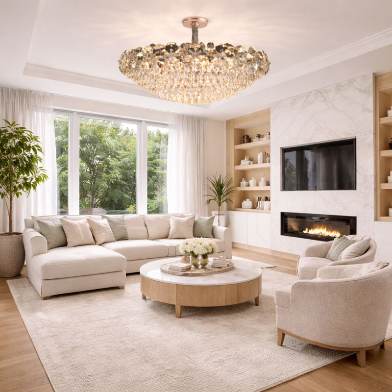 Đèn chùm thả pha lê cao cấp TPL9817T800