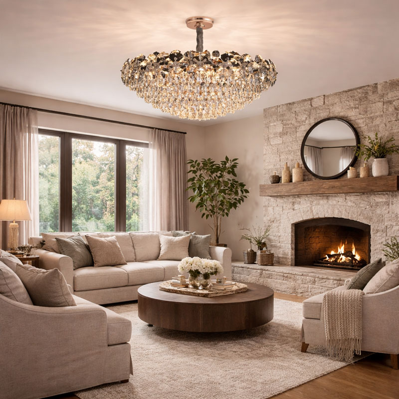 Đèn chùm thả pha lê cao cấp TPL9817T800 - Ảnh 2