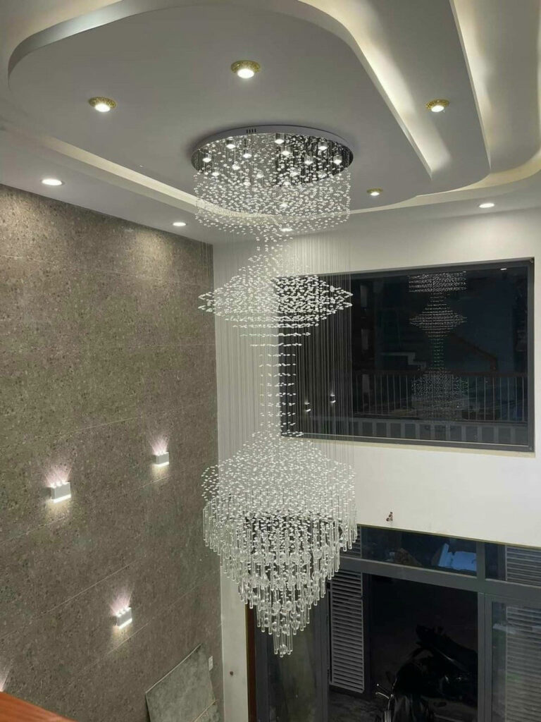 Đèn thông tầng pha lê hạt cao cấp FT 6882-12