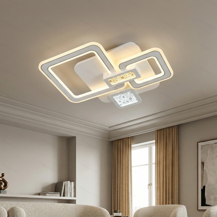 đèn ốp trần mica