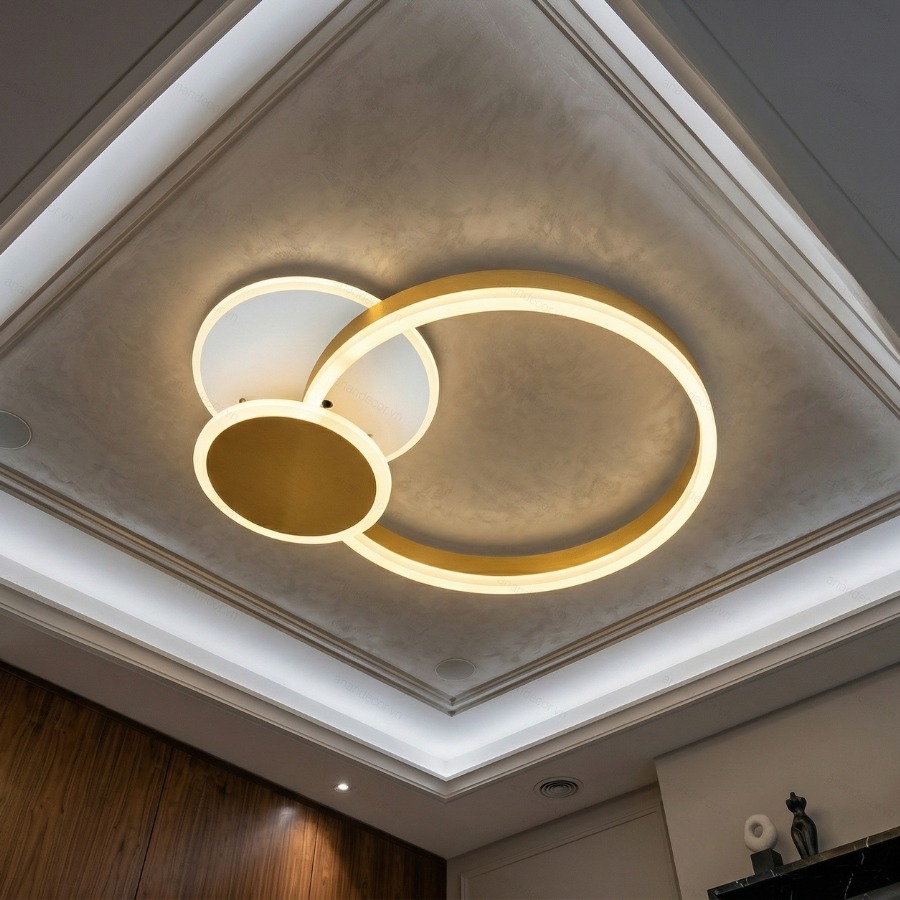 đèn ốp trần mica