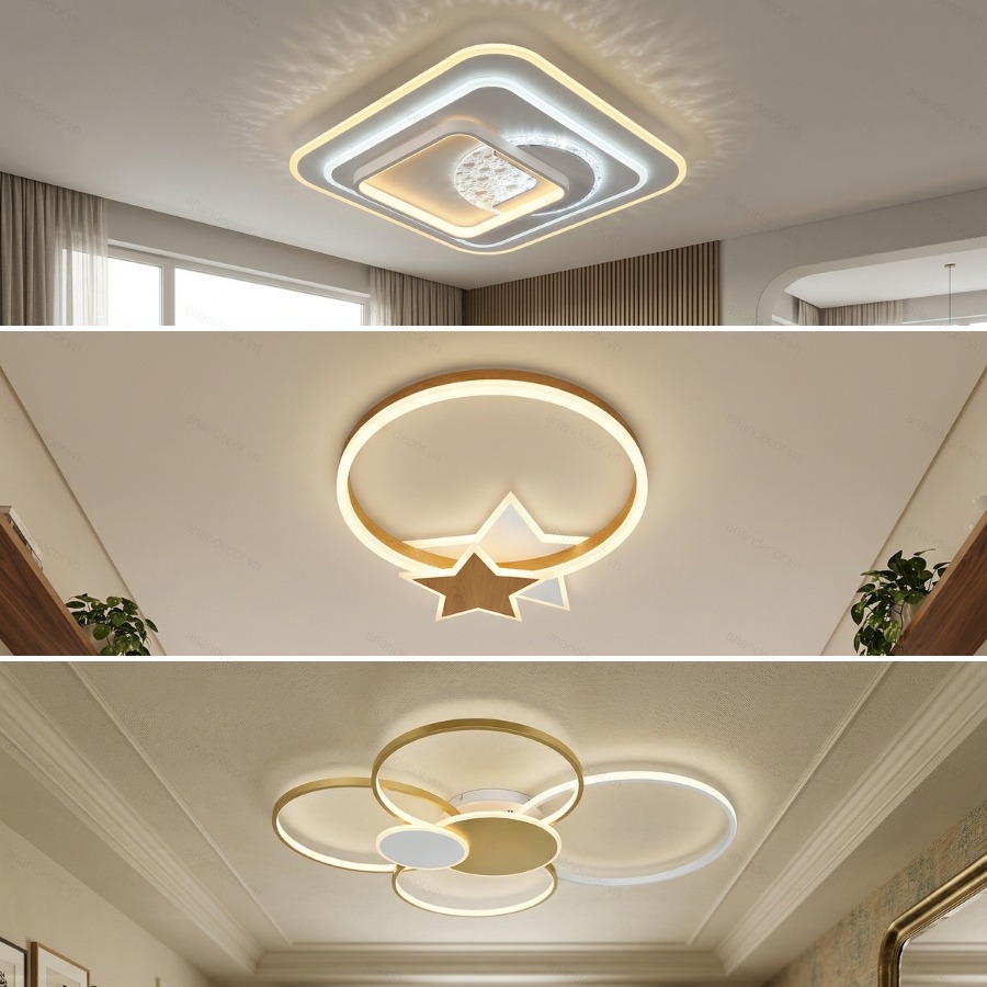 đèn ốp trần mica