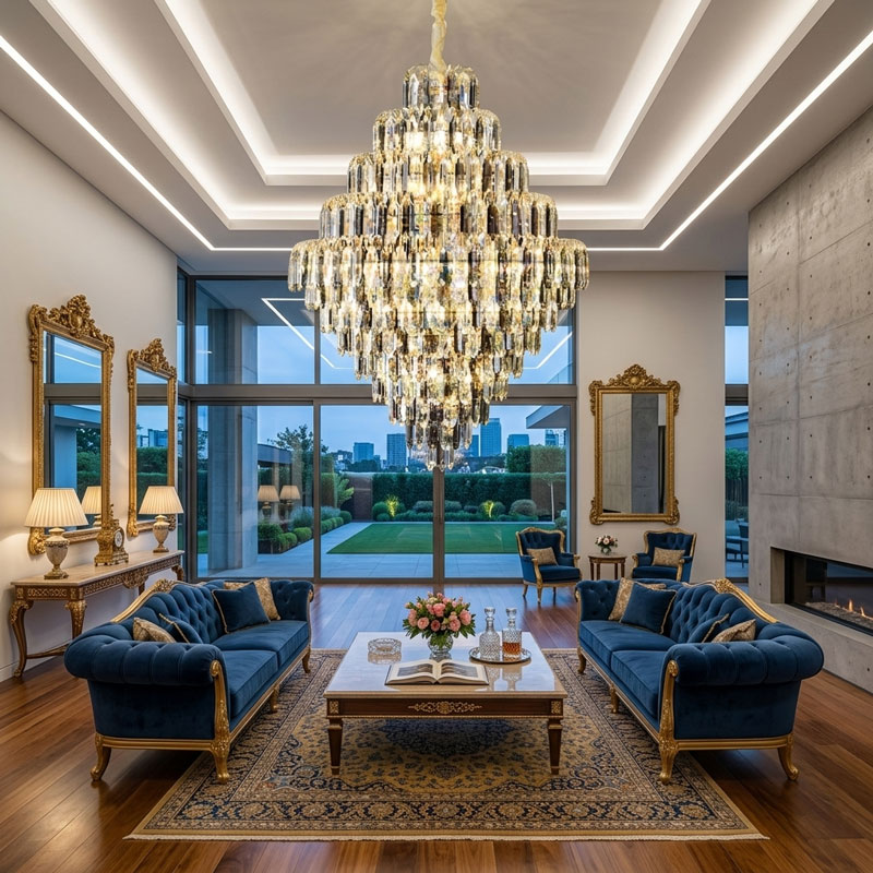 Đèn chùm thả pha lê cao cấp TPL-511342 - Ảnh 2