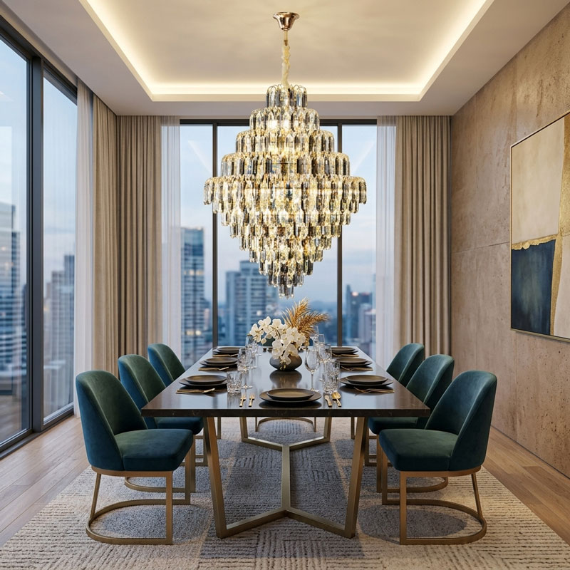 Đèn chùm thả pha lê cao cấp TPL-511342 - Ảnh 4