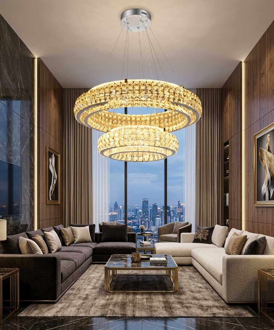 Đèn chùm thả pha lê cao cấp TPL-6508