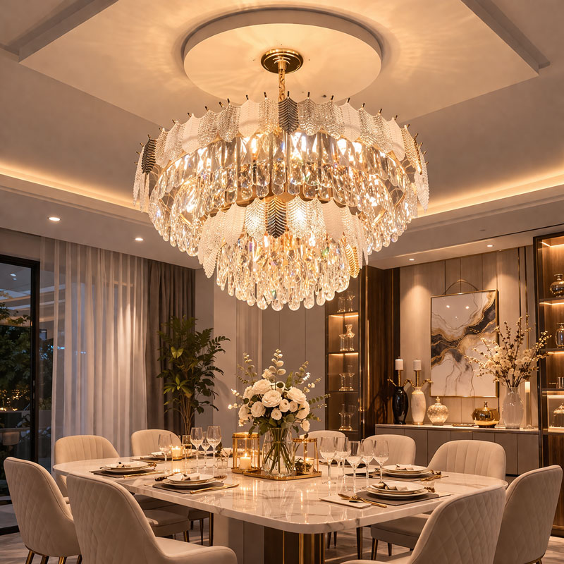 Đèn chùm thả pha lê cao cấp TPL8032