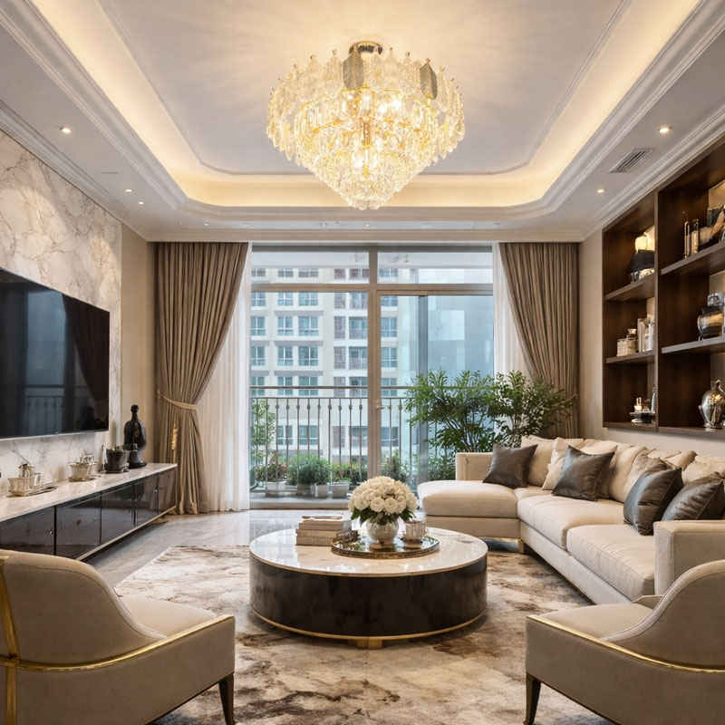 Đèn chùm thả pha lê cao cấp TPL8032 - Ảnh 2