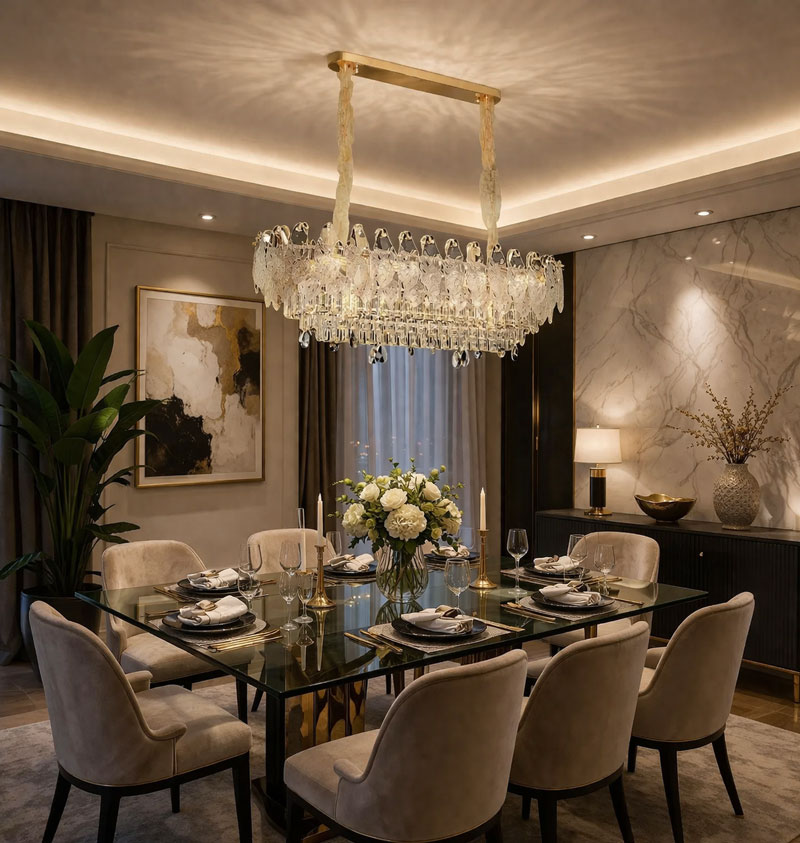 Đèn chùm thả pha lê cao cấp TPL8883