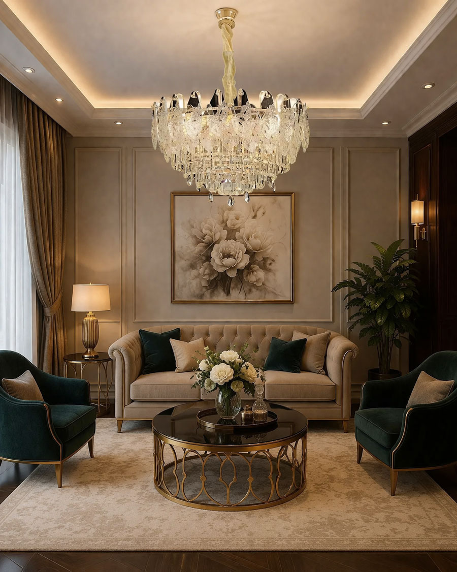 Đèn chùm thả pha lê cao cấp TPL8883